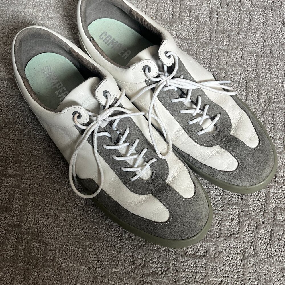 Camper Pursuit EU 45 US 12 Mens Leather White Grey K100064-002 HZ